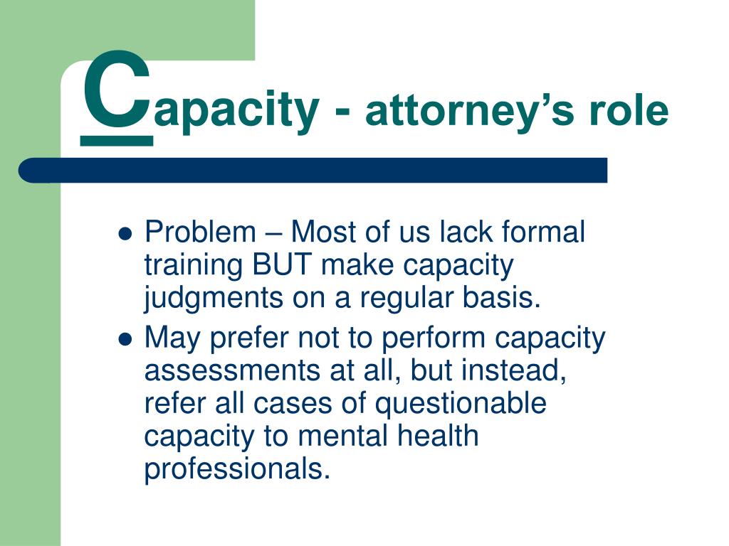 PPT Capacity vs. Competence PowerPoint Presentation