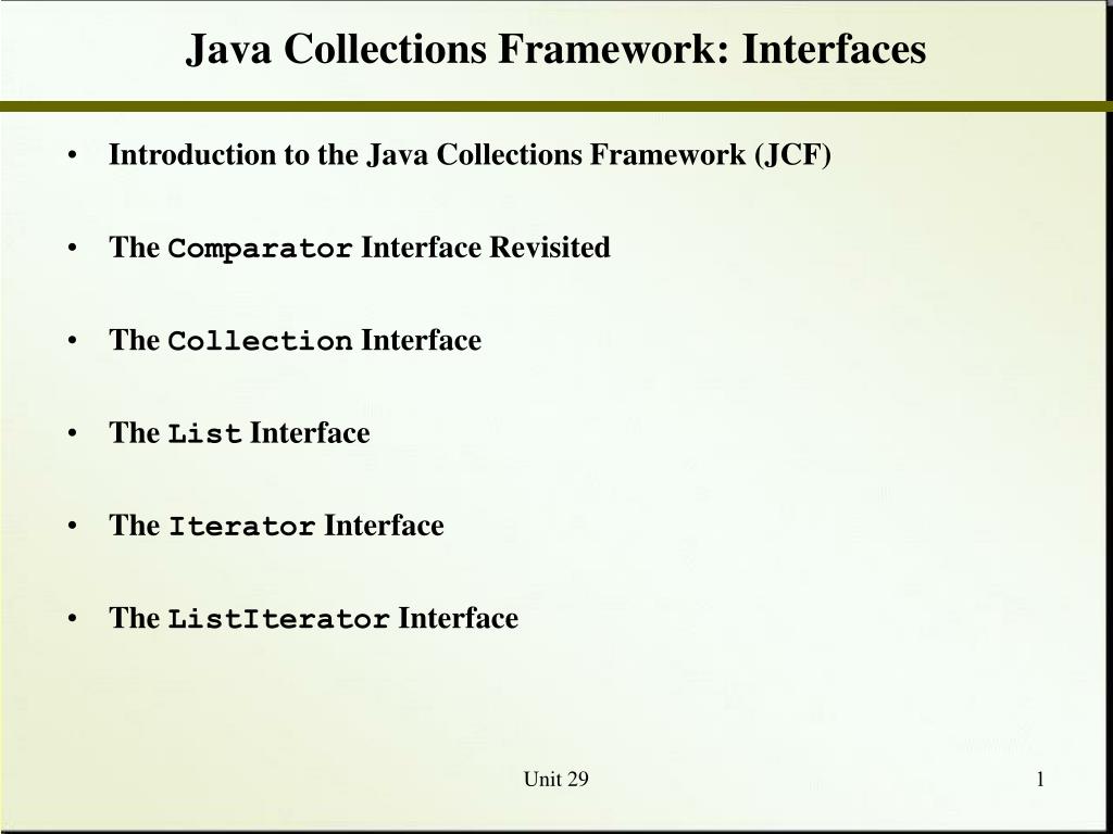 PPT Java Collections Framework Interfaces PowerPoint Presentation