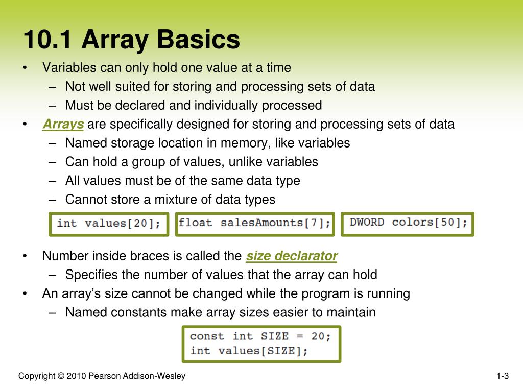 PPT Chapter 10 Arrays and Tile Mapping PowerPoint Presentation, free