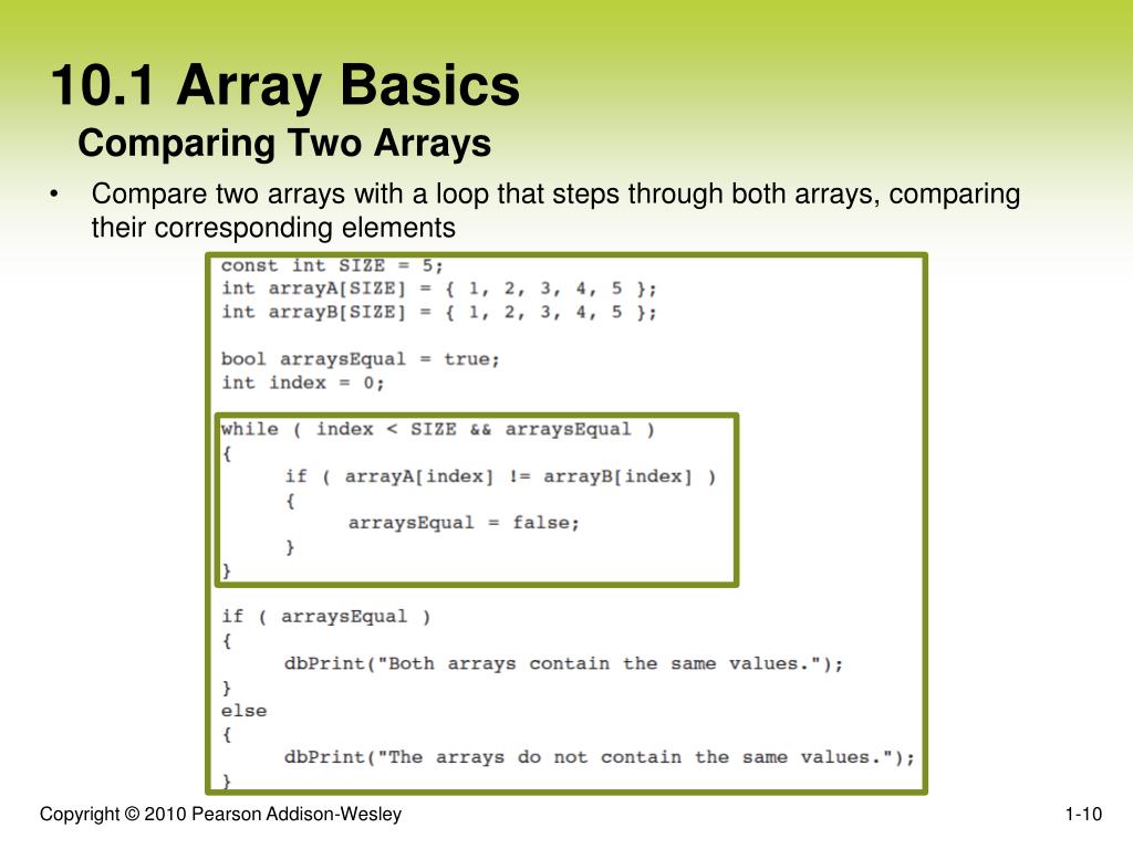PPT Chapter 10 Arrays and Tile Mapping PowerPoint Presentation, free