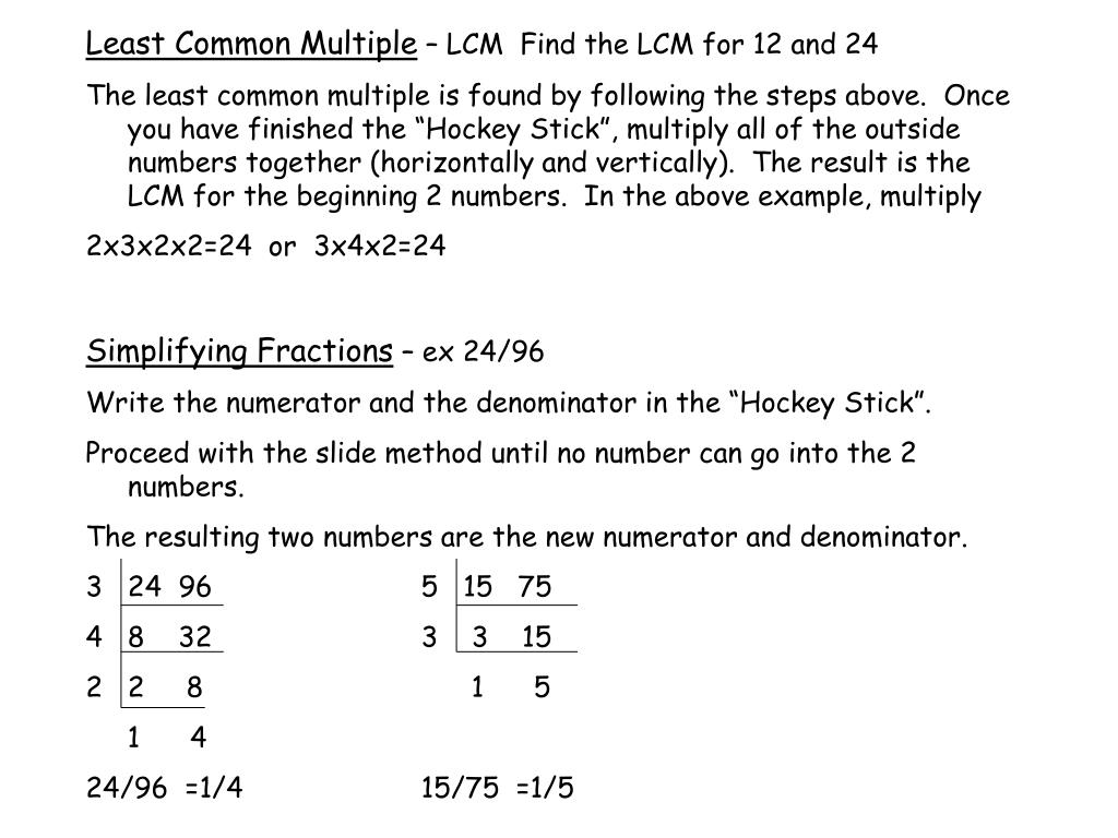 PPT Greatest Common Divisor, Least Common Multiple and Slide / Hockey