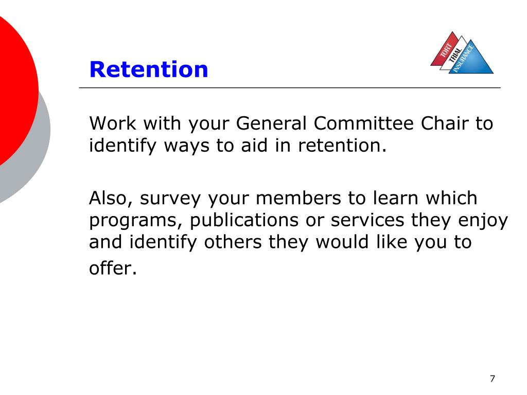 PPT DUTIES OF A GENERAL COMMITTEE MEMBERSHIP VICECHAIR PowerPoint