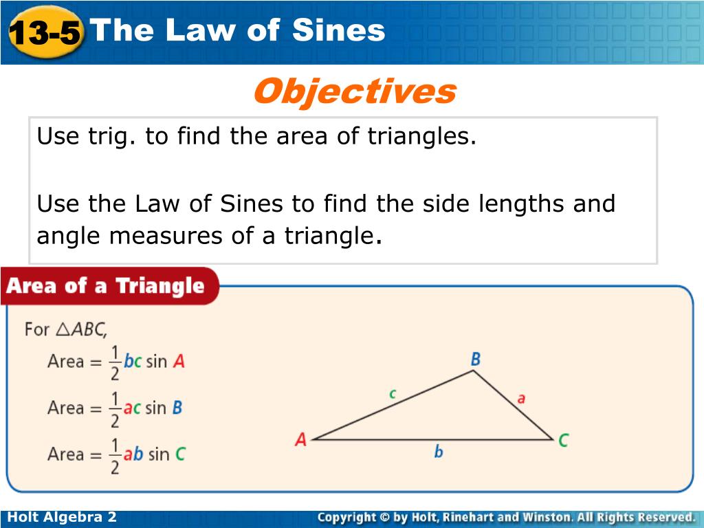 PPT Use trig. to find the area of triangles. PowerPoint Presentation