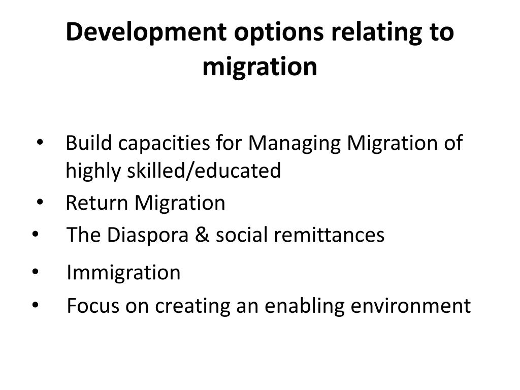 PPT Some Critical elements of the current migration pattern in terms