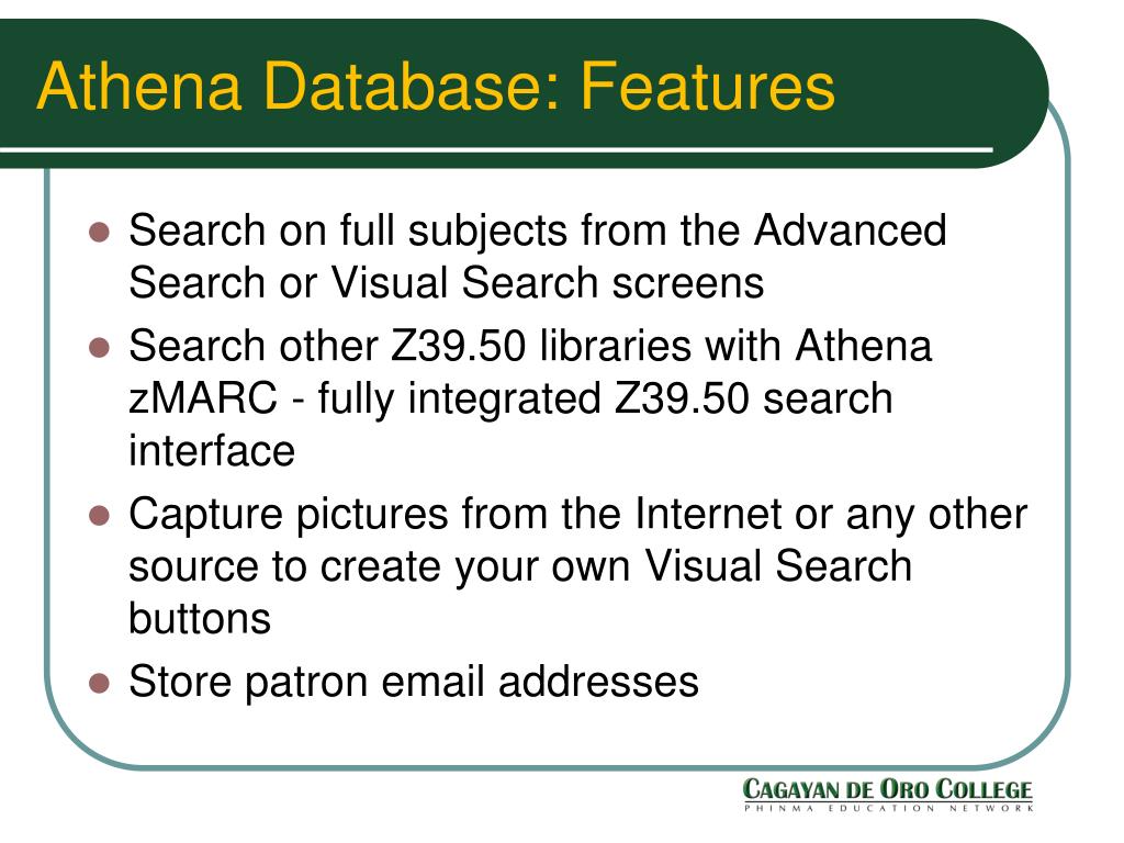PPT Athena Database Tutorial PowerPoint Presentation, free download ID5323057