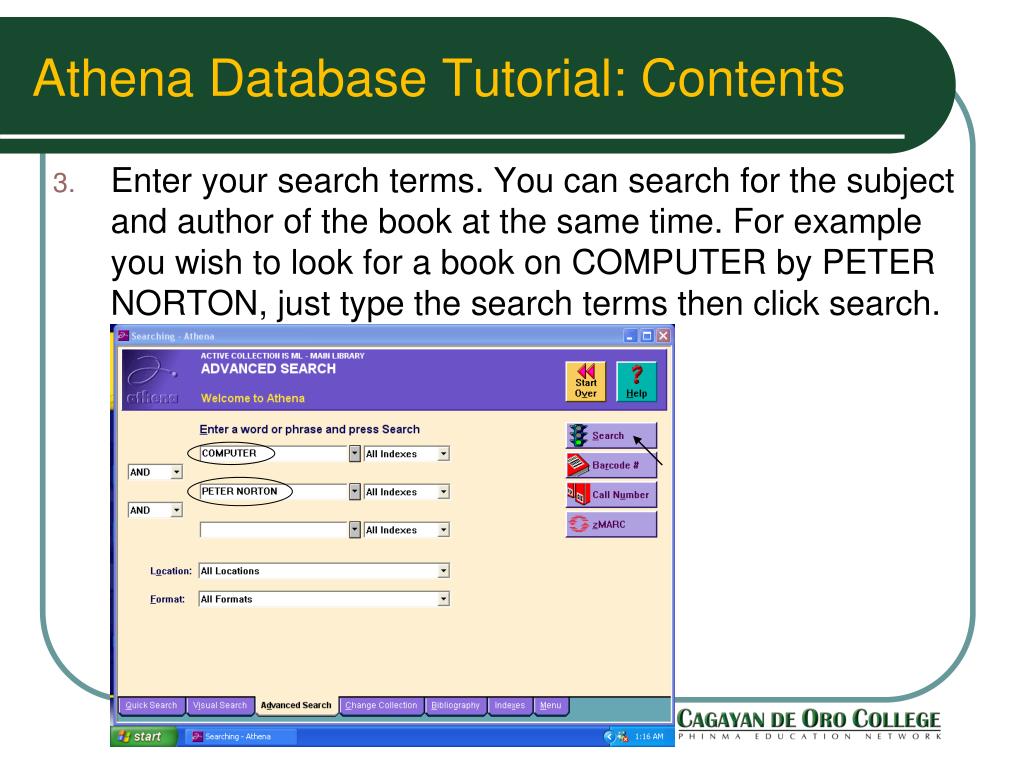 PPT Athena Database Tutorial PowerPoint Presentation, free download ID5323057