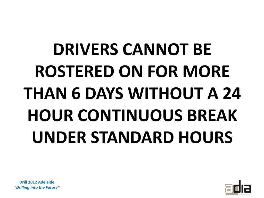 PPT CHAIN OF RESPONSIBILITY & FATIGUE REGULATIONS PowerPoint