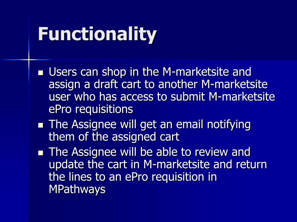 PPT New Functionality “Assign a Cart” PowerPoint Presentation, free