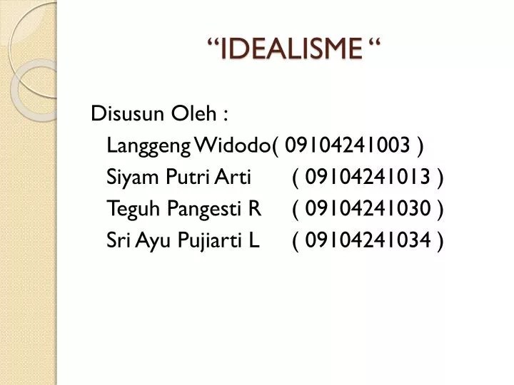 PPT “IDEALISME “ PowerPoint Presentation, free download ID5325783