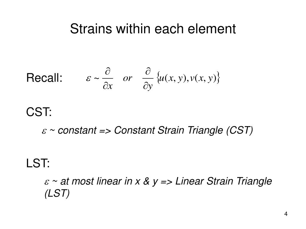 PPT Chapter 8 Linear Strain Triangle (Overview) PowerPoint