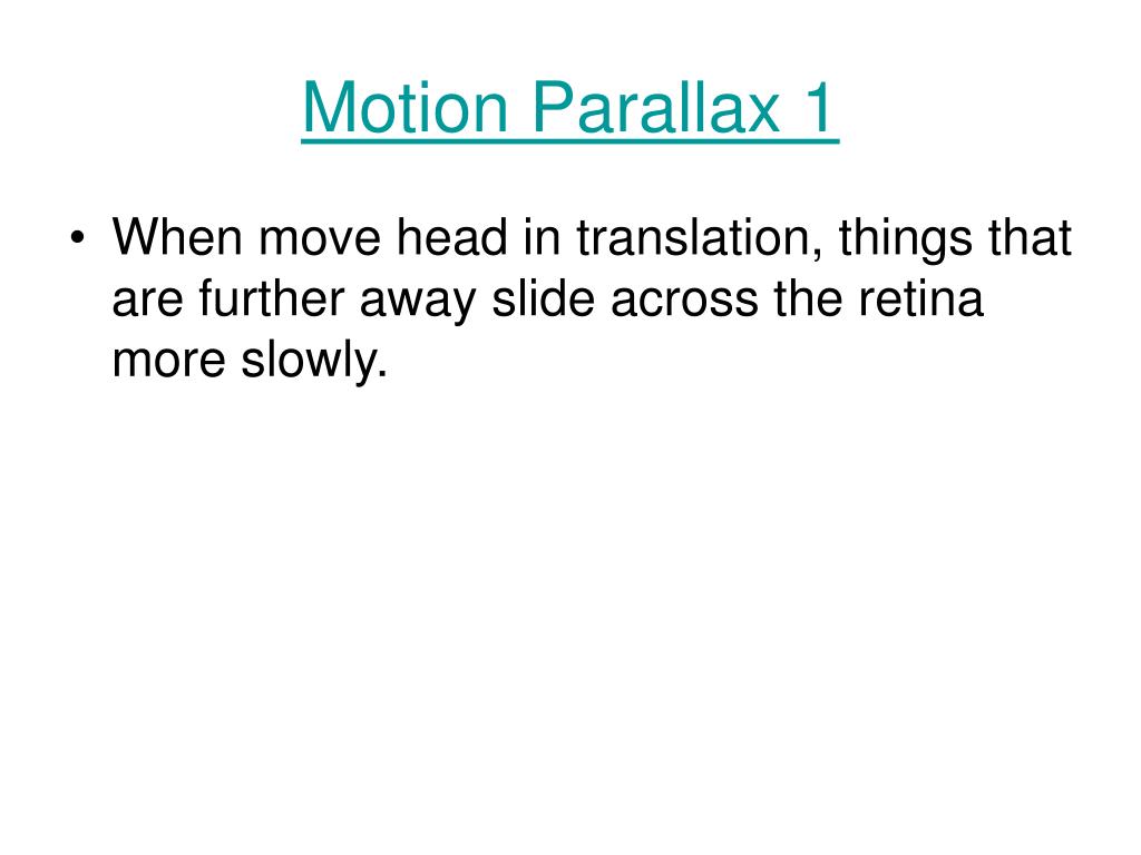 Motion parallax psychology serygeo
