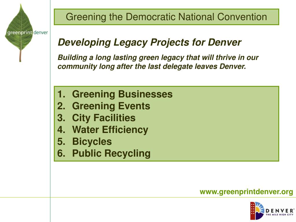 PPT Greenprint Denver Mayor John Hickenlooper’s Sustainable