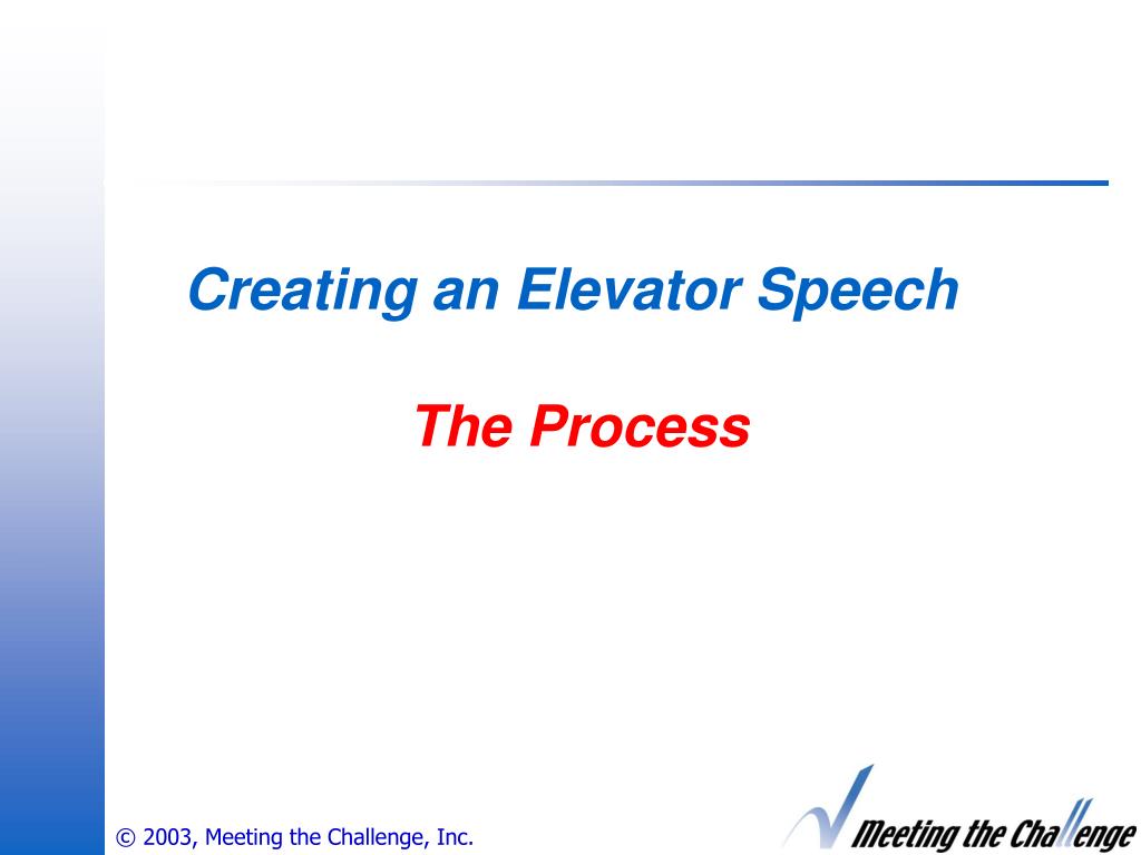 PPT The Value Proposition Generating Your Elevator Speech PowerPoint