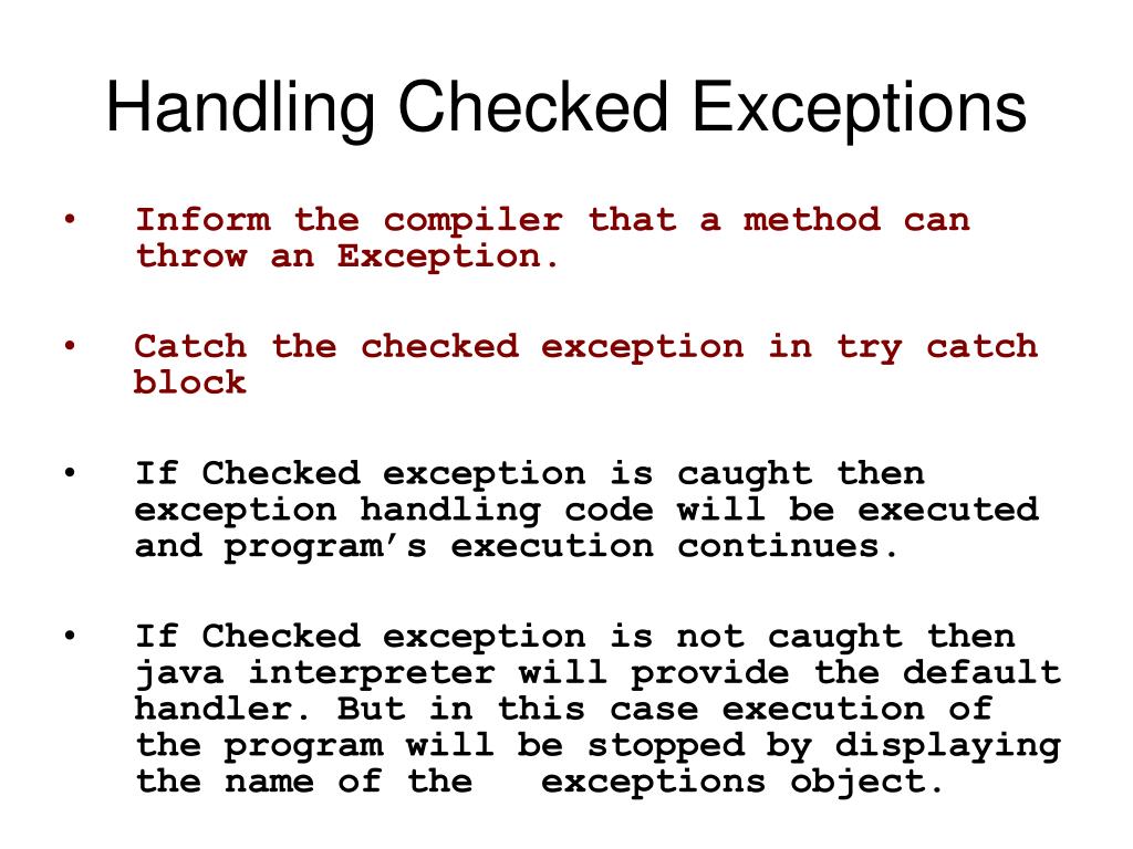 PPT EXCEPTIONS IN JAVA PowerPoint Presentation, free download ID