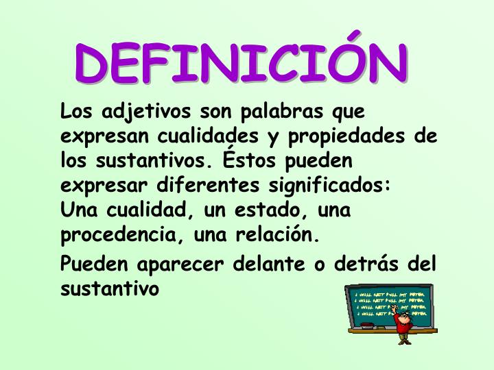 PPT EL ADJETIVO CALIFICATIVO PowerPoint Presentation ID5333220