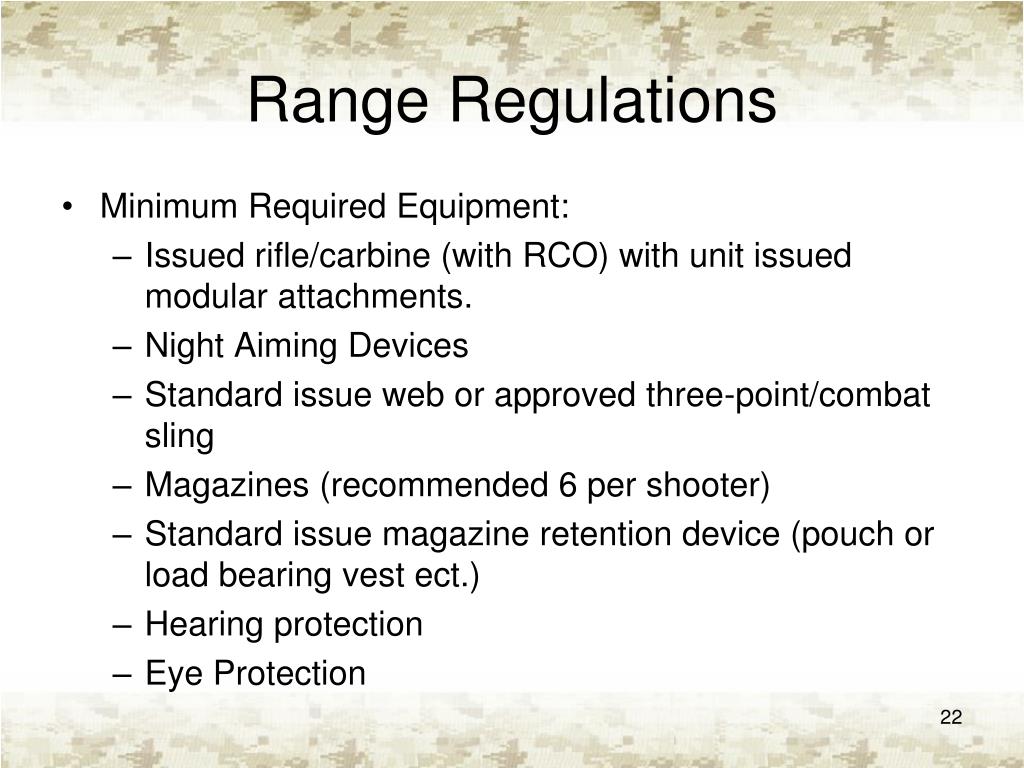 PPT EXECUTE MARINE CORPS COMBAT MARKSMANSHIP PROGRAM (MCCMP) TABLE 4 ADVANCED RIFLE