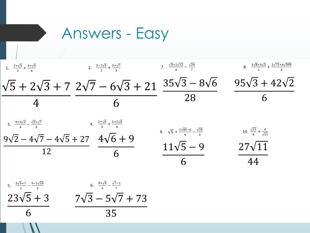 PPT Expanding Brackets with Surds and Fractions PowerPoint