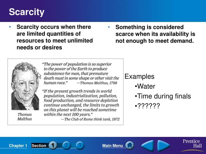 PPT Chapter 1 “What is Economics?” Sec 1 “Scarcity and the Factors of