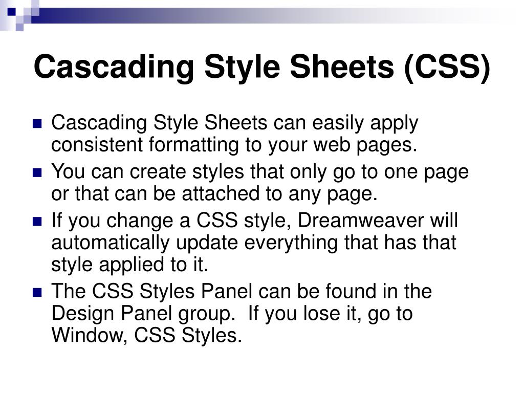 PPT Cascading Style Sheets Chapter 6 PowerPoint Presentation, free