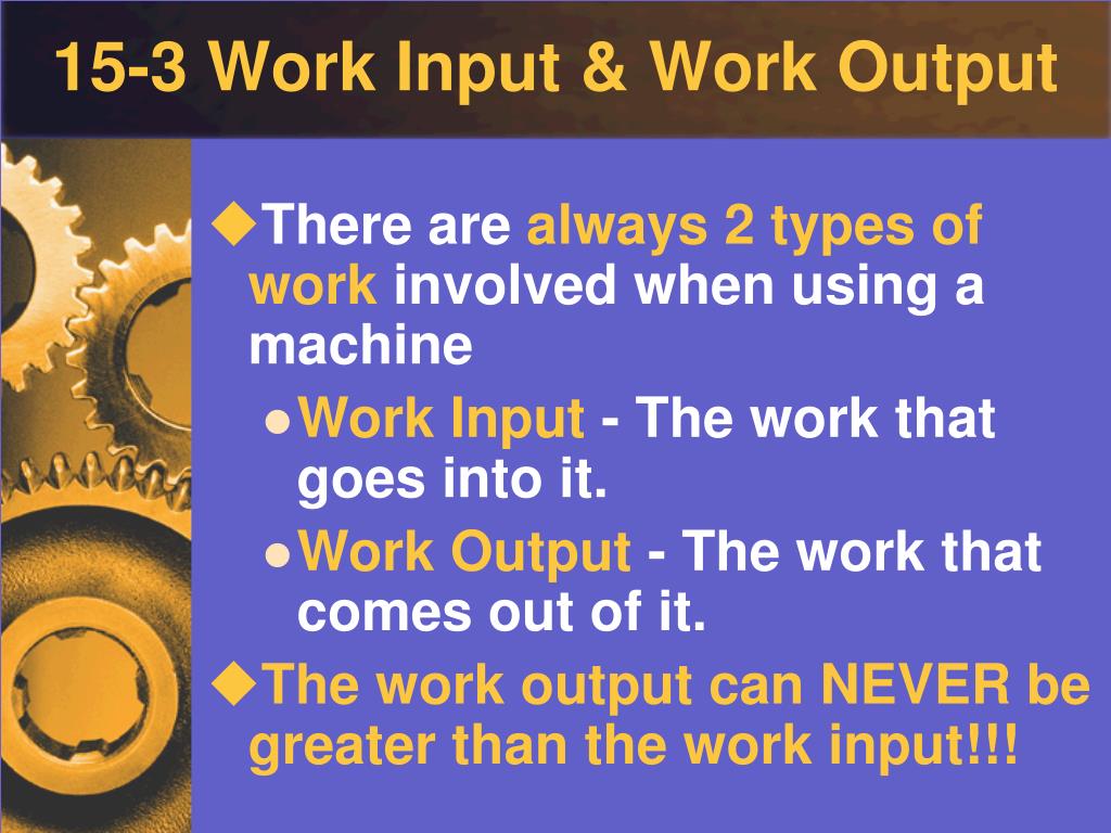PPT Chapter 15 Work, Power & Simple Machines PowerPoint