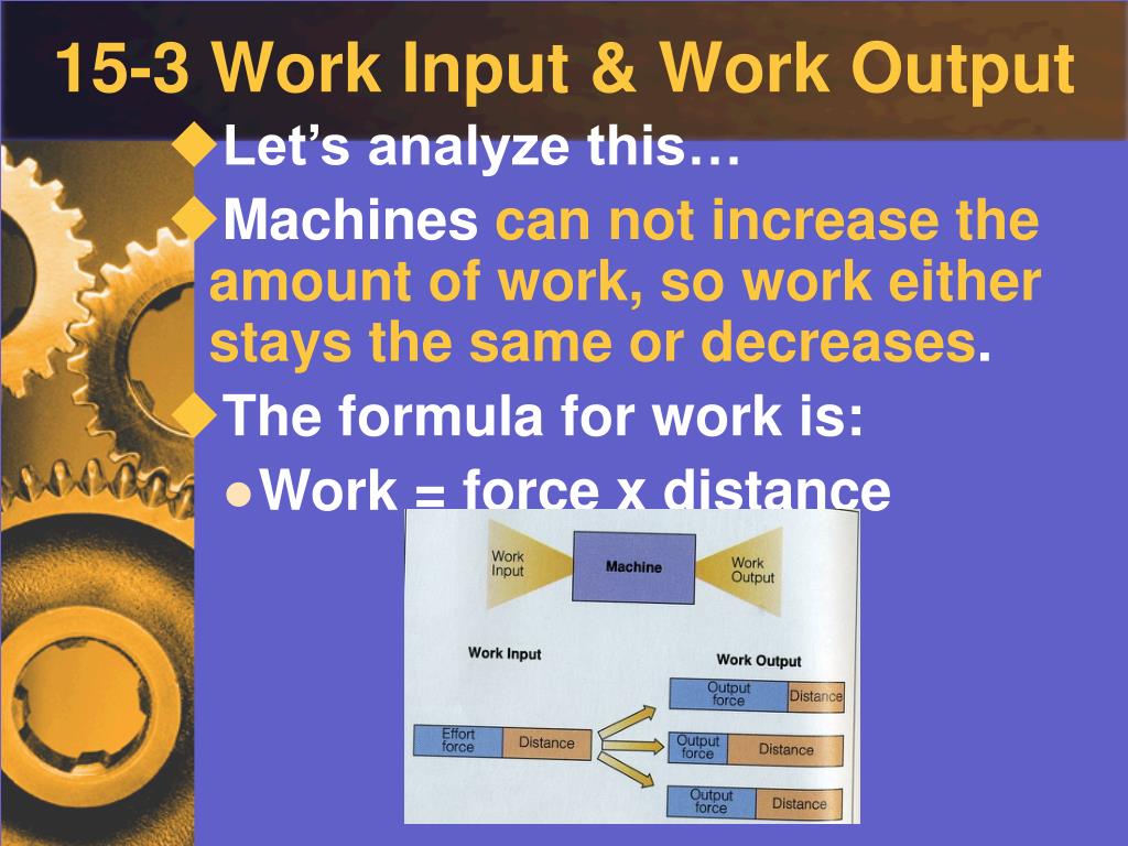 PPT Chapter 15 Work, Power & Simple Machines PowerPoint
