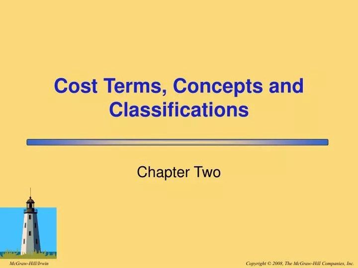 PPT Cost Terms, Concepts and Classifications PowerPoint Presentation