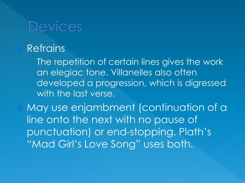 PPT Sylvia Plath and The Villanelle PowerPoint Presentation, free