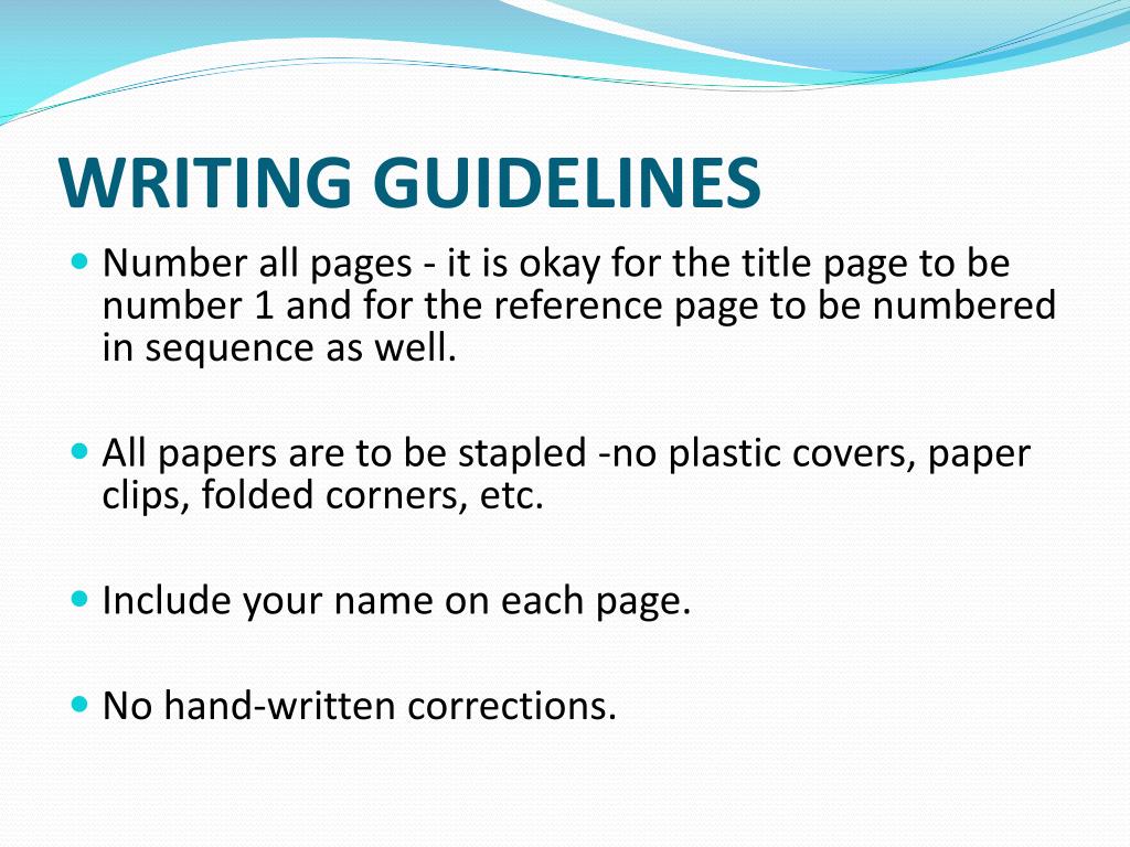 PPT PAPER WRITING GUIDELINES PowerPoint Presentation, free download