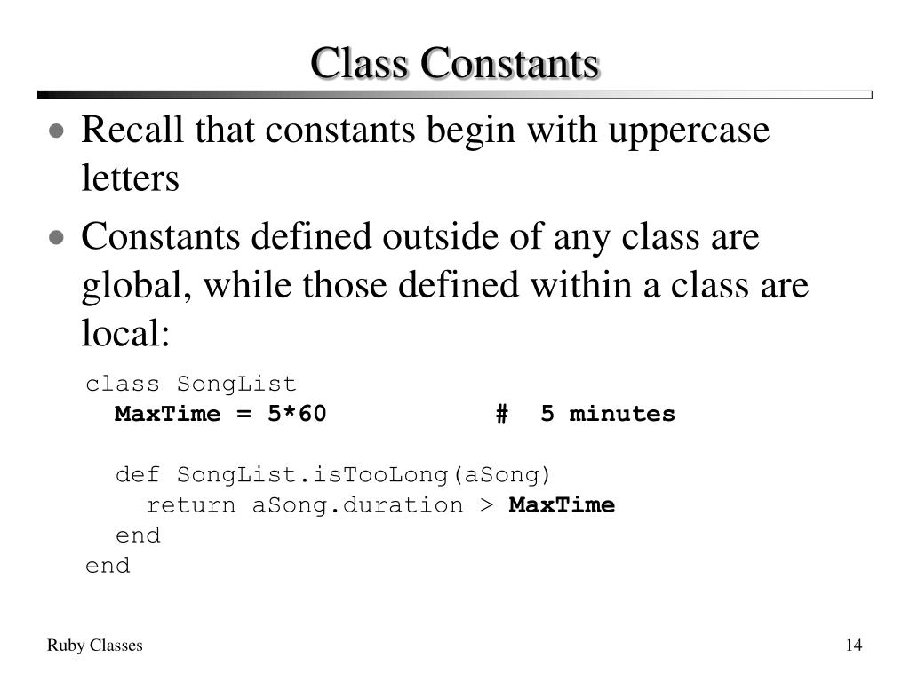 PPT Ruby Objects, Classes and Variables PowerPoint Presentation, free