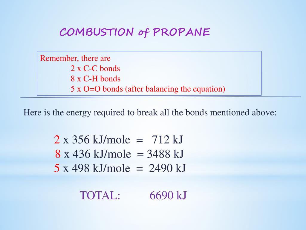 PPT COMBUSTION of PROPANE PowerPoint Presentation, free download ID