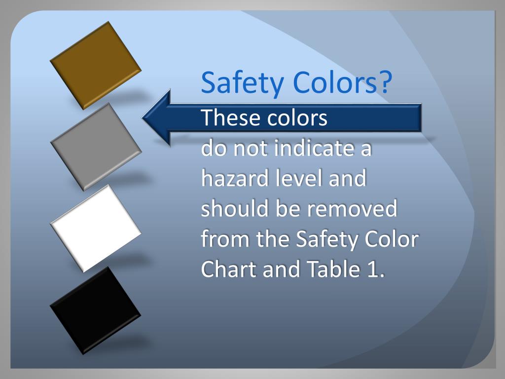 PPT ANSI Z535.1 Safety Colors • New Directions 2012 PowerPoint