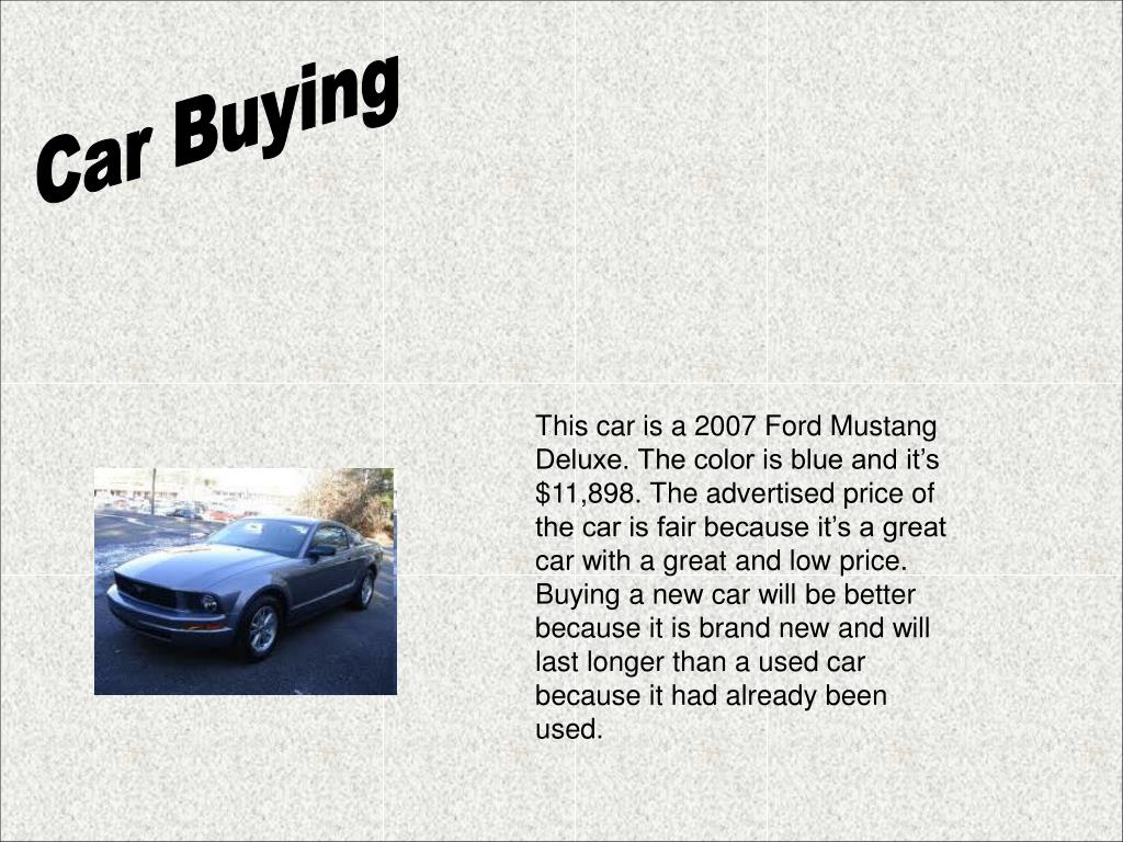 PPT Car Buying Project PowerPoint Presentation, free download ID