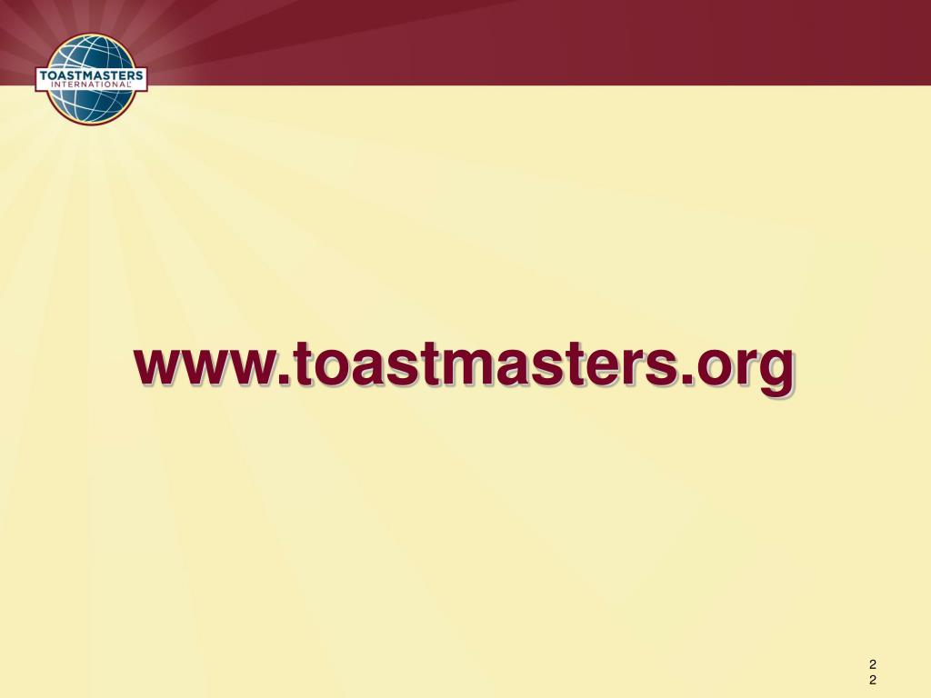 PPT What is Toastmasters? PowerPoint Presentation, free download ID