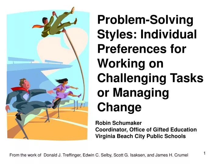 PPT ProblemSolving Styles Individual Preferences for Working on