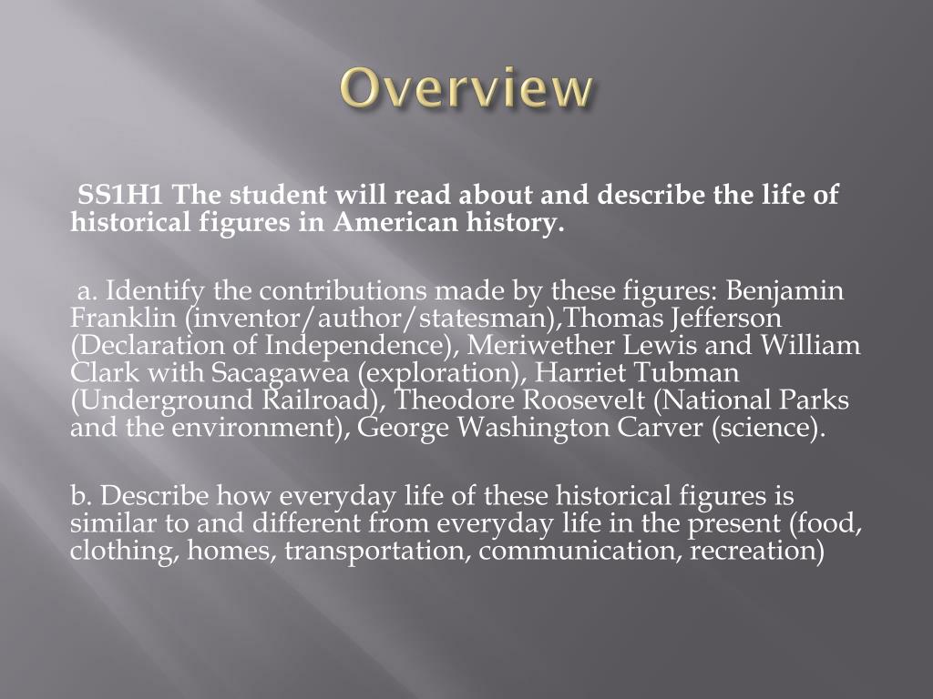 PPT Historical Figures in First Grade PowerPoint Presentation, free