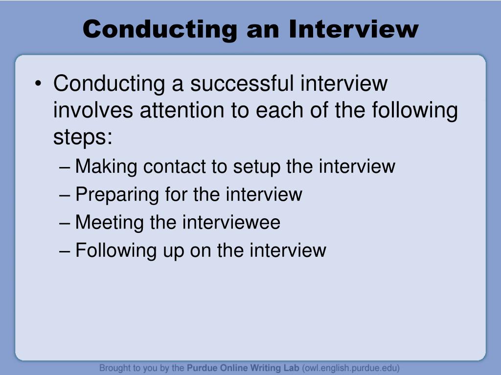 PPT Field Research Conducting an Interview PowerPoint Presentation