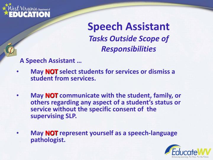 PPT TRAINING MODULE SPEECH LANGUAGE PATHOLOGY ASSISTANTS (SLPA) Roles