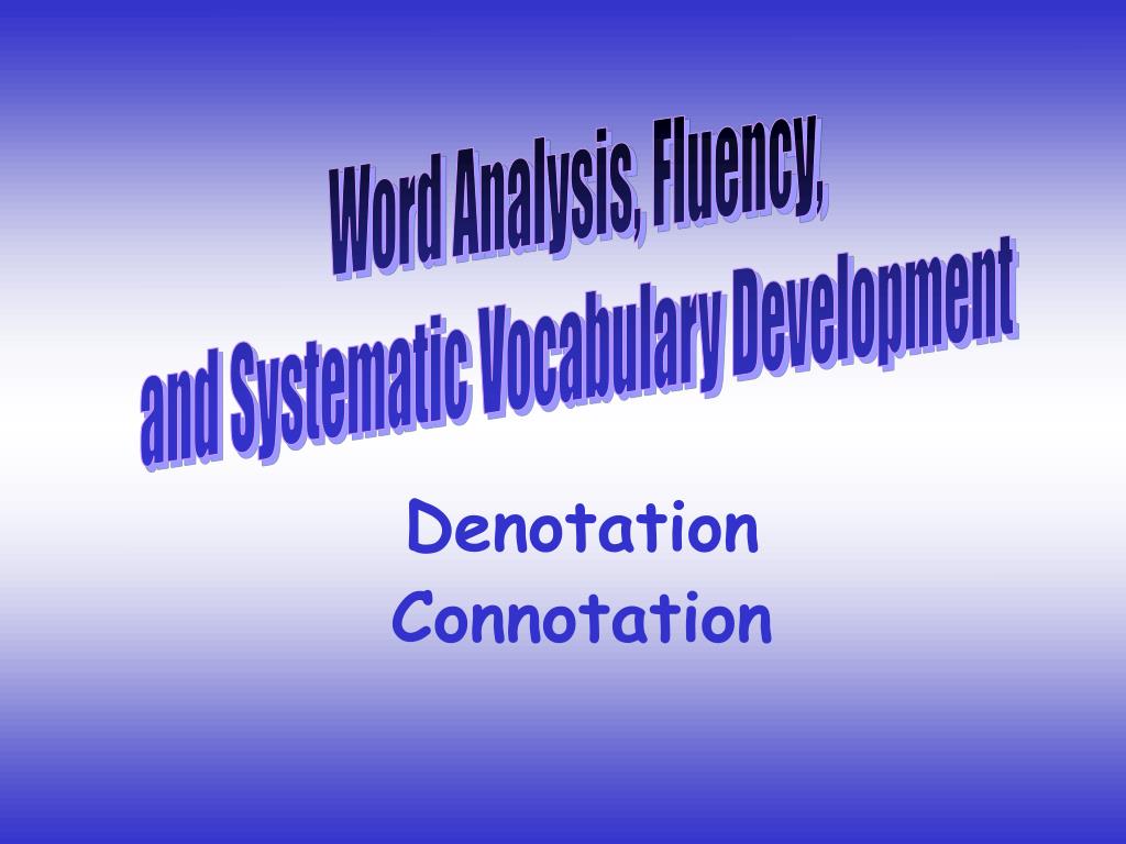 PPT Denotation Connotation PowerPoint Presentation, free