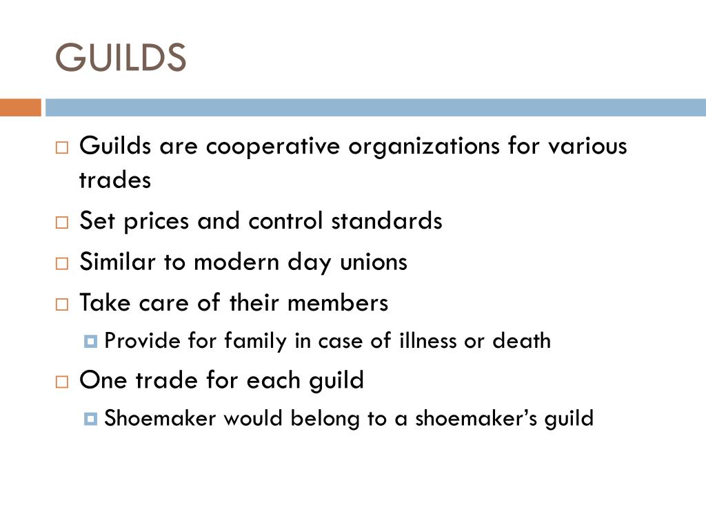 PPT TOWNS, TRADE, AND GUILDS PowerPoint Presentation, free download