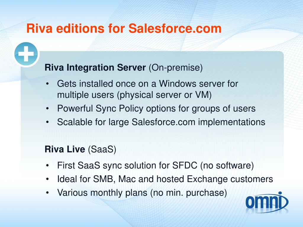 PPT Riva Integration Server for Salesforce PowerPoint Presentation