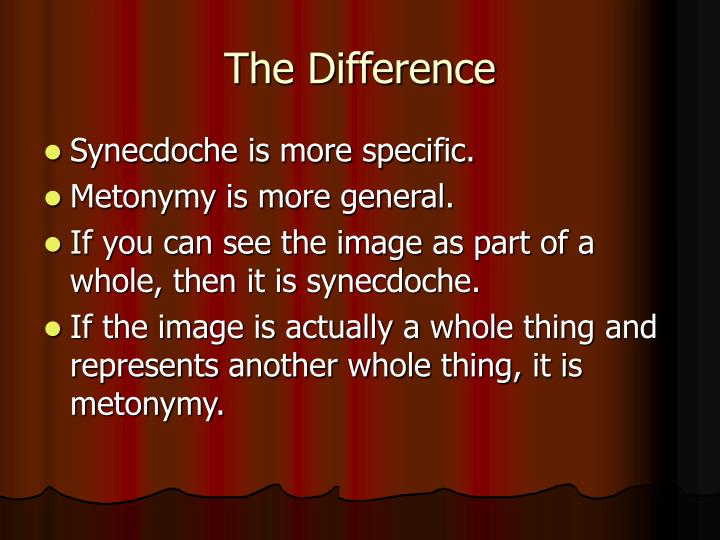 PPT Synecdoche and Metonymy PowerPoint Presentation ID5363613