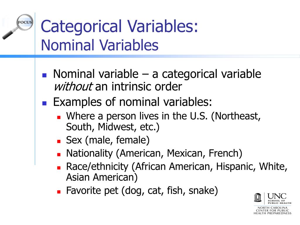 Ejemplos De Variable Nominal