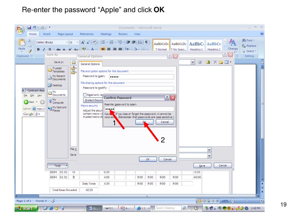 PPT Office 2007 & AppleOne Timecard Training PowerPoint Presentation