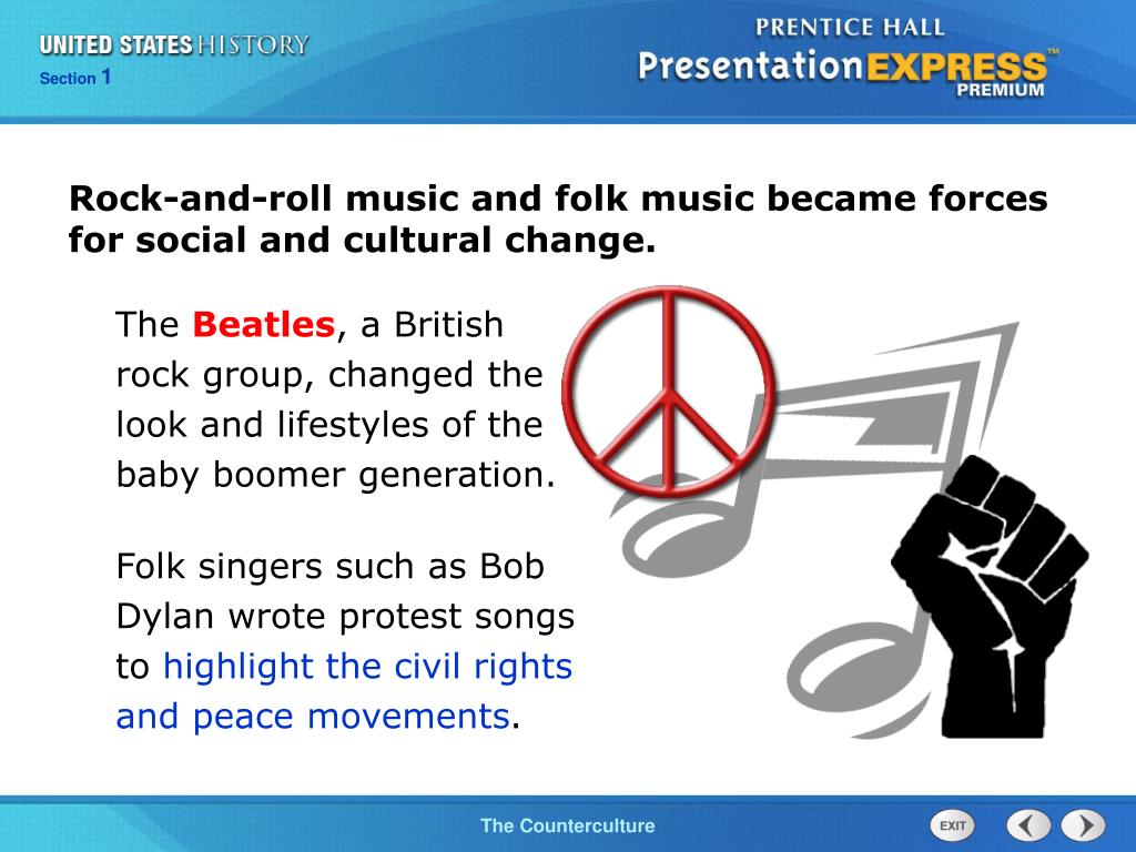 PPT Describe the rise of the counterculture. List the