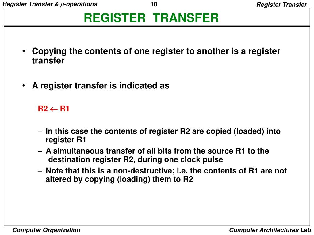 PPT REGISTER TRANSFER AND MICROOPERATIONS PowerPoint Presentation