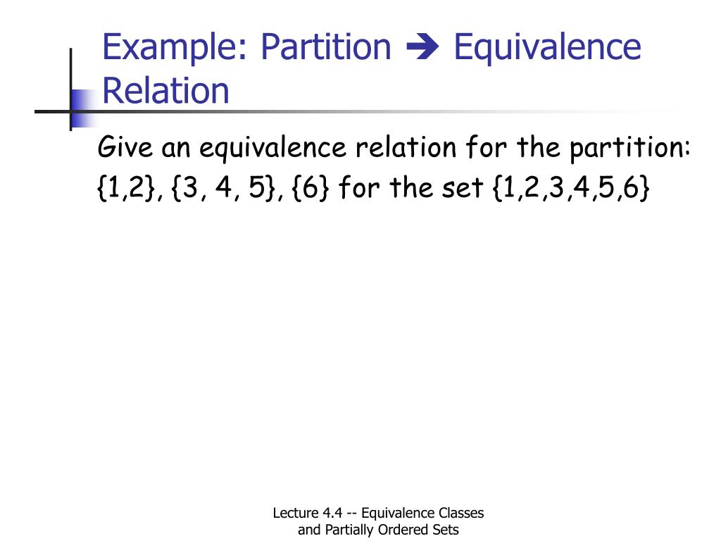PPT Lecture 4.4 Equivalence Classes and Partially Ordered Sets