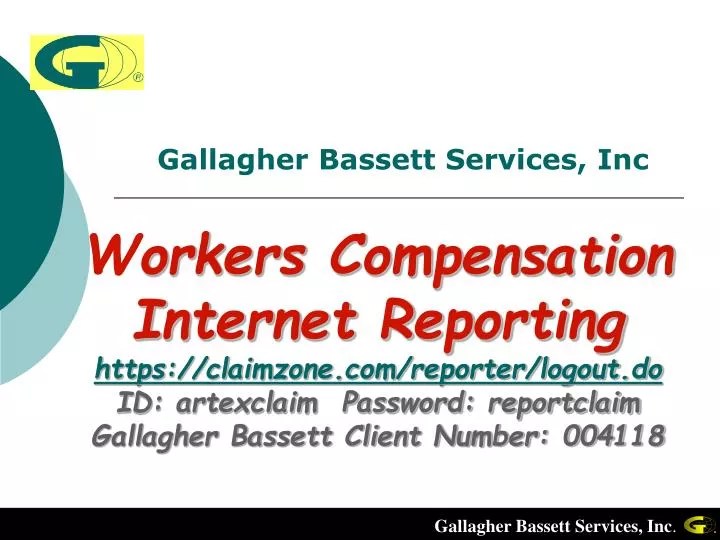 PPT Gallagher Bassett Services, Inc PowerPoint Presentation, free
