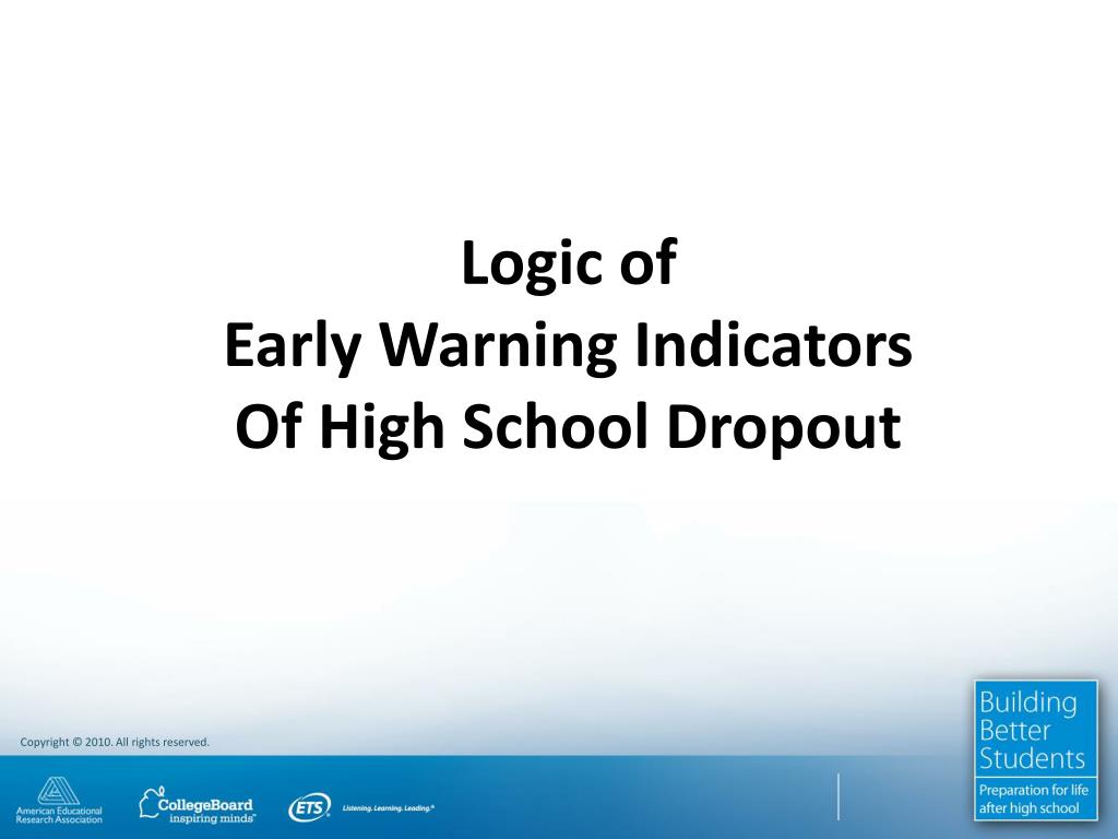 PPT Using Early Warning Indicators to Identify Students at Highest