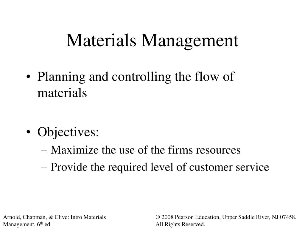 PPT Introduction to Materials Management PowerPoint Presentation