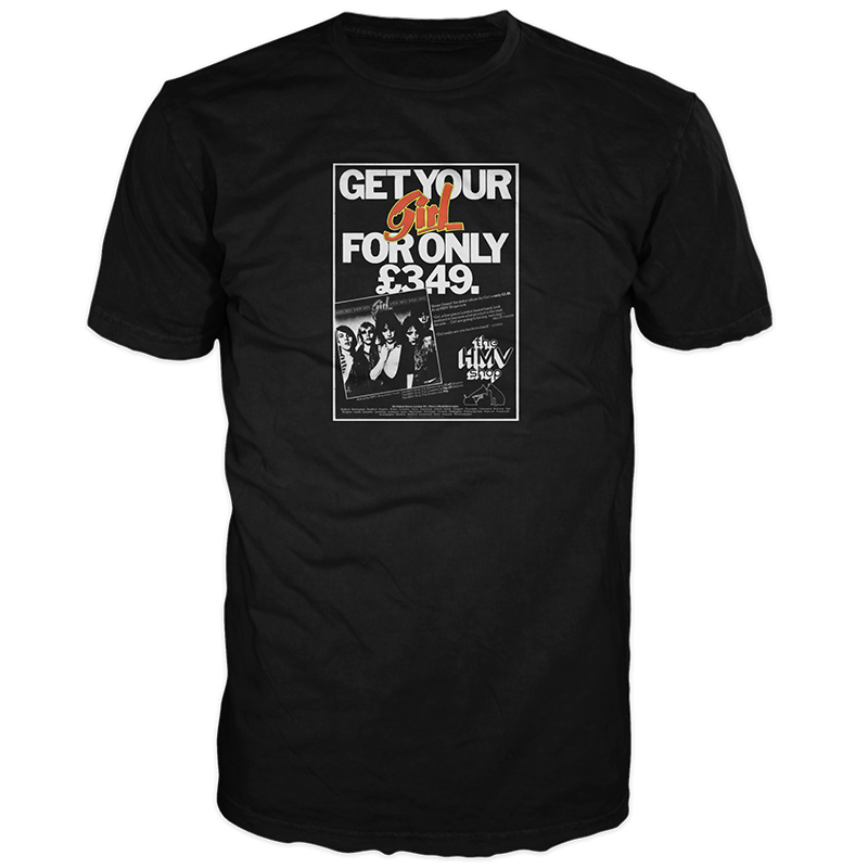 HMV Black TShirt Girl Official Merchandise